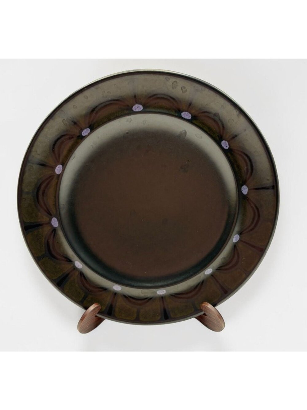 Franciscan Zanzibar Plate Earthware Dessert Bread Black Purple 6.5 Inch